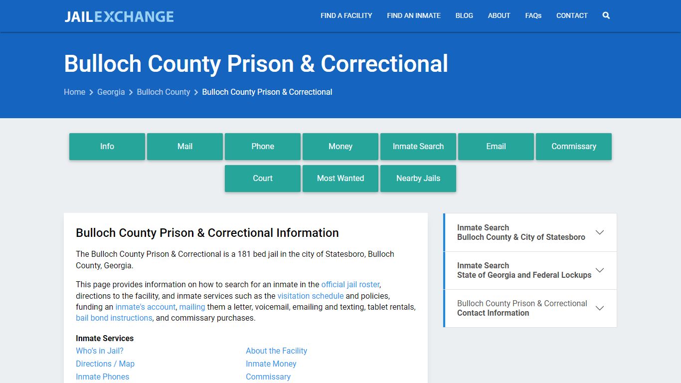 Bulloch County Prison & Correctional - Jail Exchange